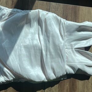 Oh Polly Cream Satin Dress